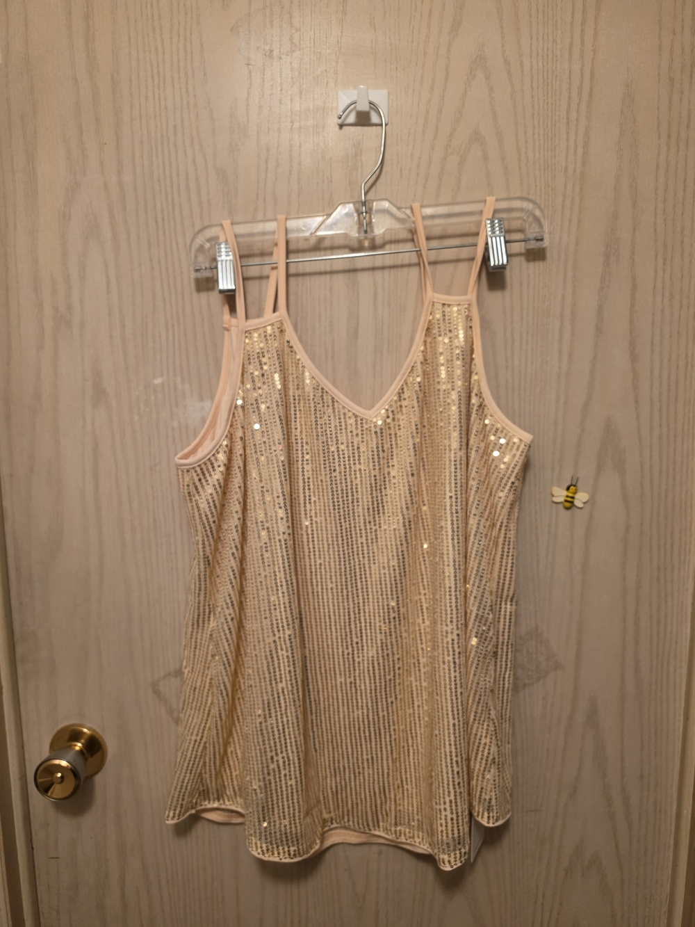 Sequin V-Neck Cami Tank